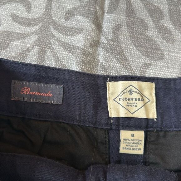 Women’s Saint John’s Bay blue Bermuda sz 6 New - Picture 3 of 4